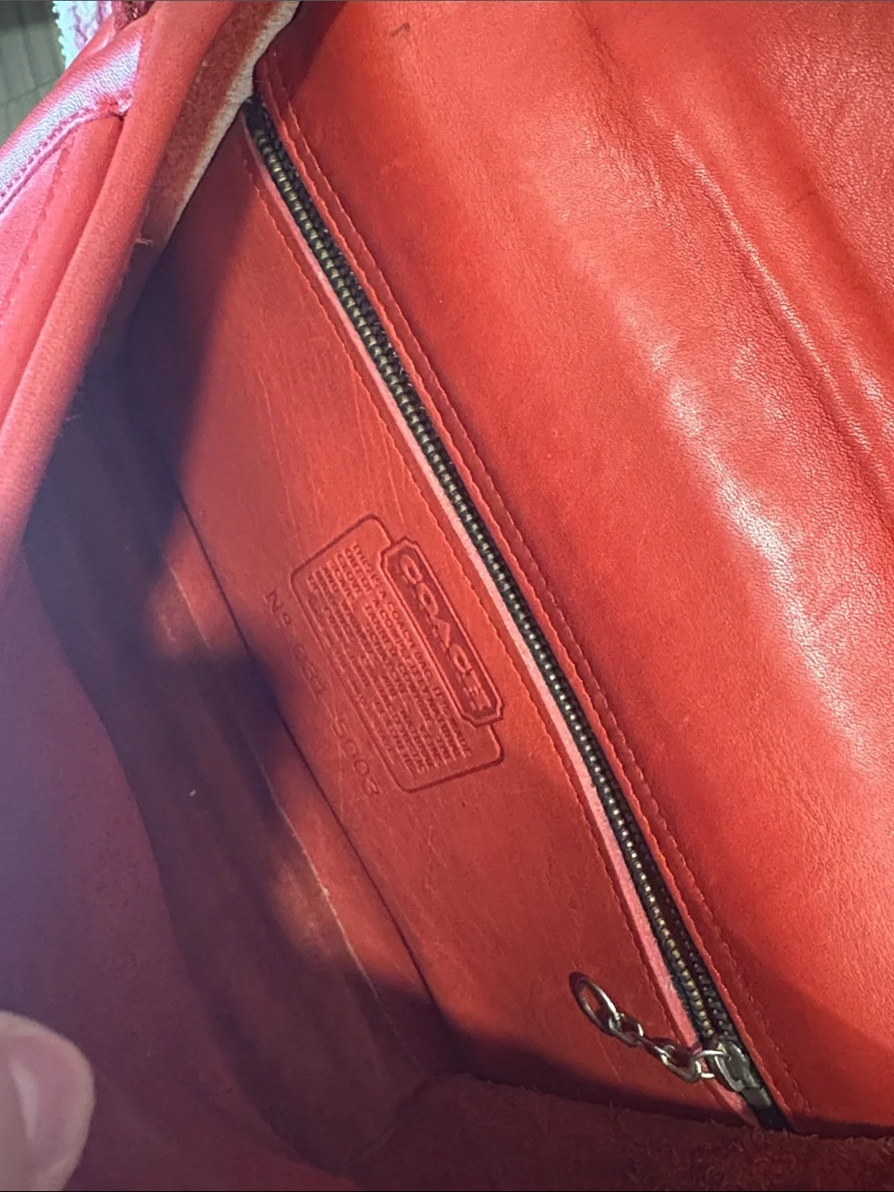 Vintage Coach Court Red Leather Satchel Bag